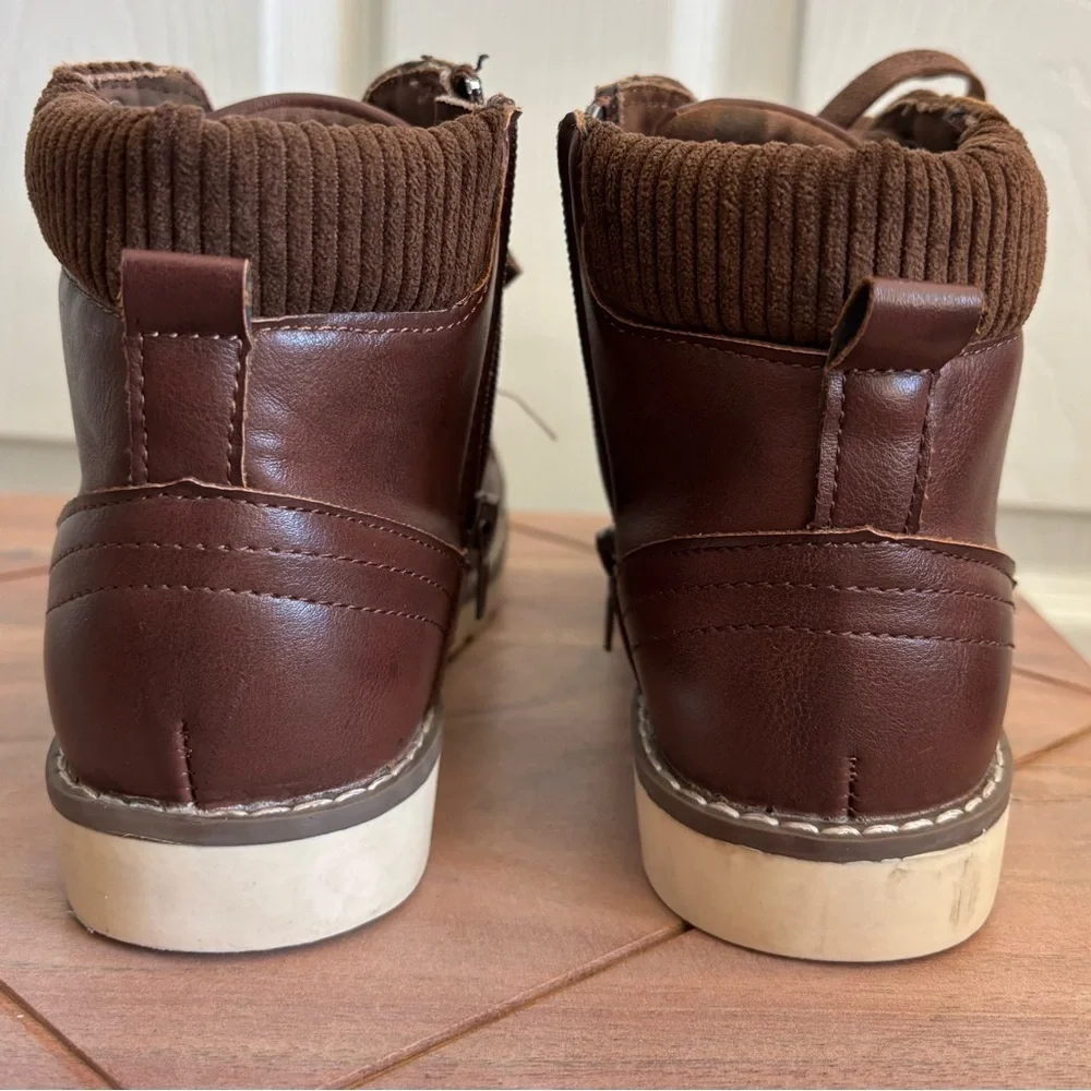 Steve Madden Kids BBuster Brown Leather Boots
